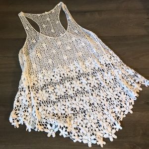 ⛱Debut Tank- cotton crochet! So cute!! S/M